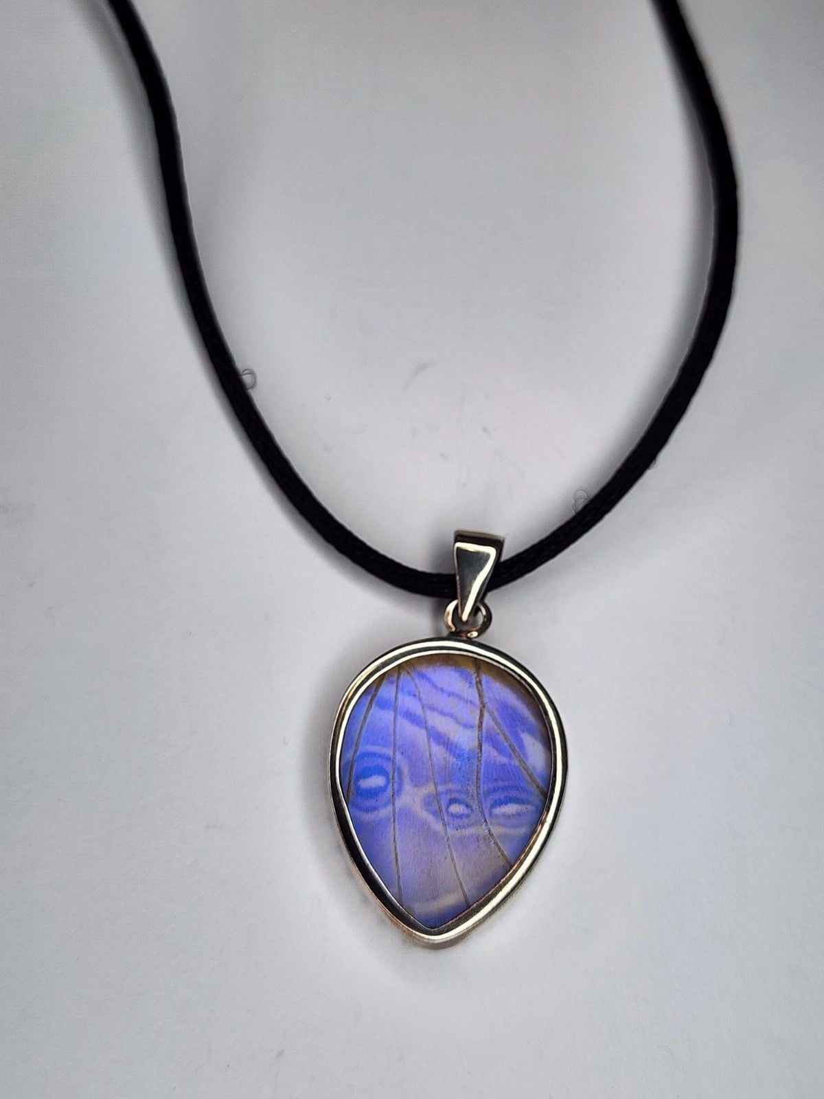Sterling Silver Real Moth Wing Pendant 3