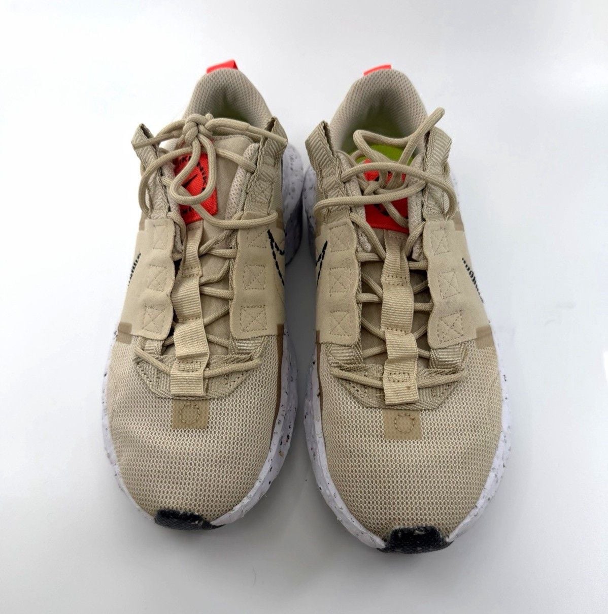 Nike Beige/Orange Low Top Lace Up Athletic Sneaker CW2386-005 2