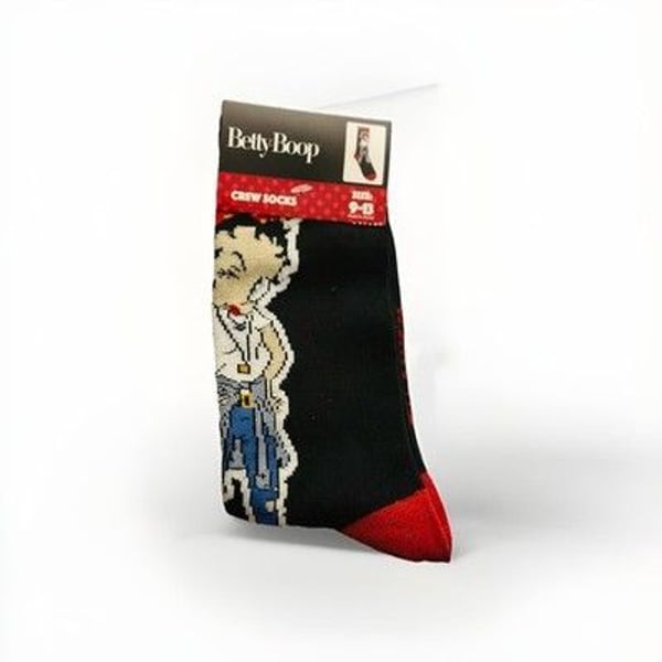 Brand New Betty Boop Women’s Crew Socks Fits Shoe Sizes 9-13 Betty Boop Fanatic