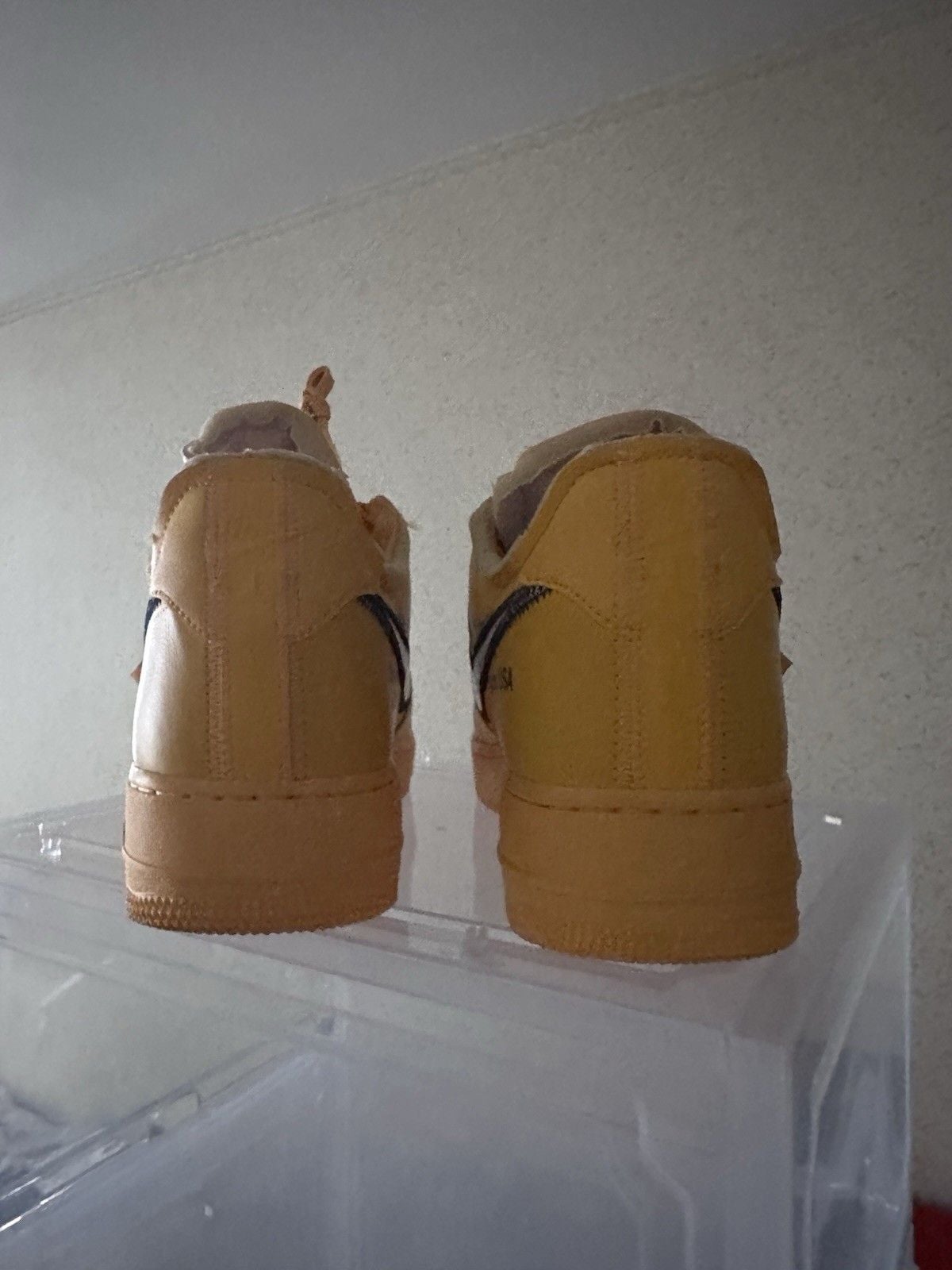 SIZE 13🌟Off-White Nike Air Force 1 ICA UNIVERSITY GOLD grail LIKE NEW 7