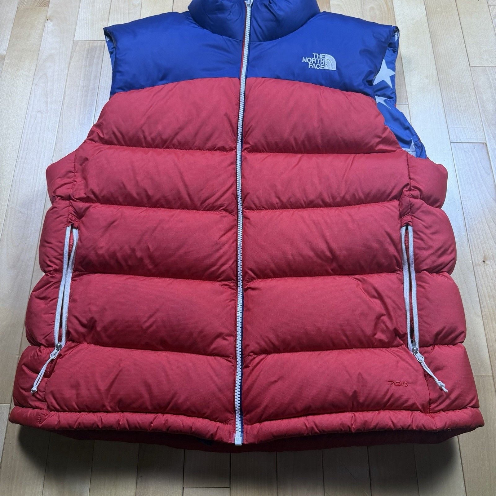 The North Face RU14 2014 Sochi Olympics 700 Down Vest Mens L USA Stars Rare 18