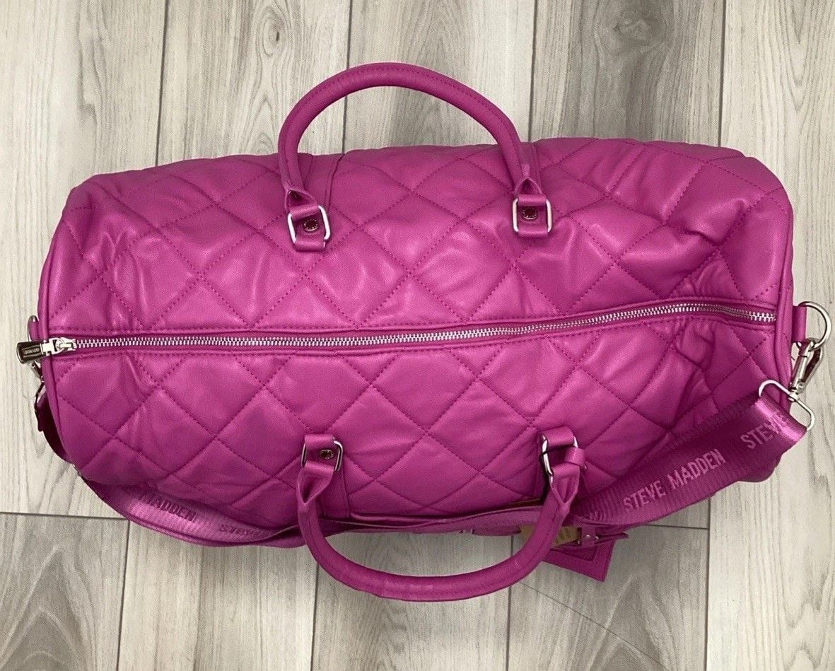Steve Madden Mulberry BSpeedy Puffy Overnight Bag W Shoulder Strap NWT 11