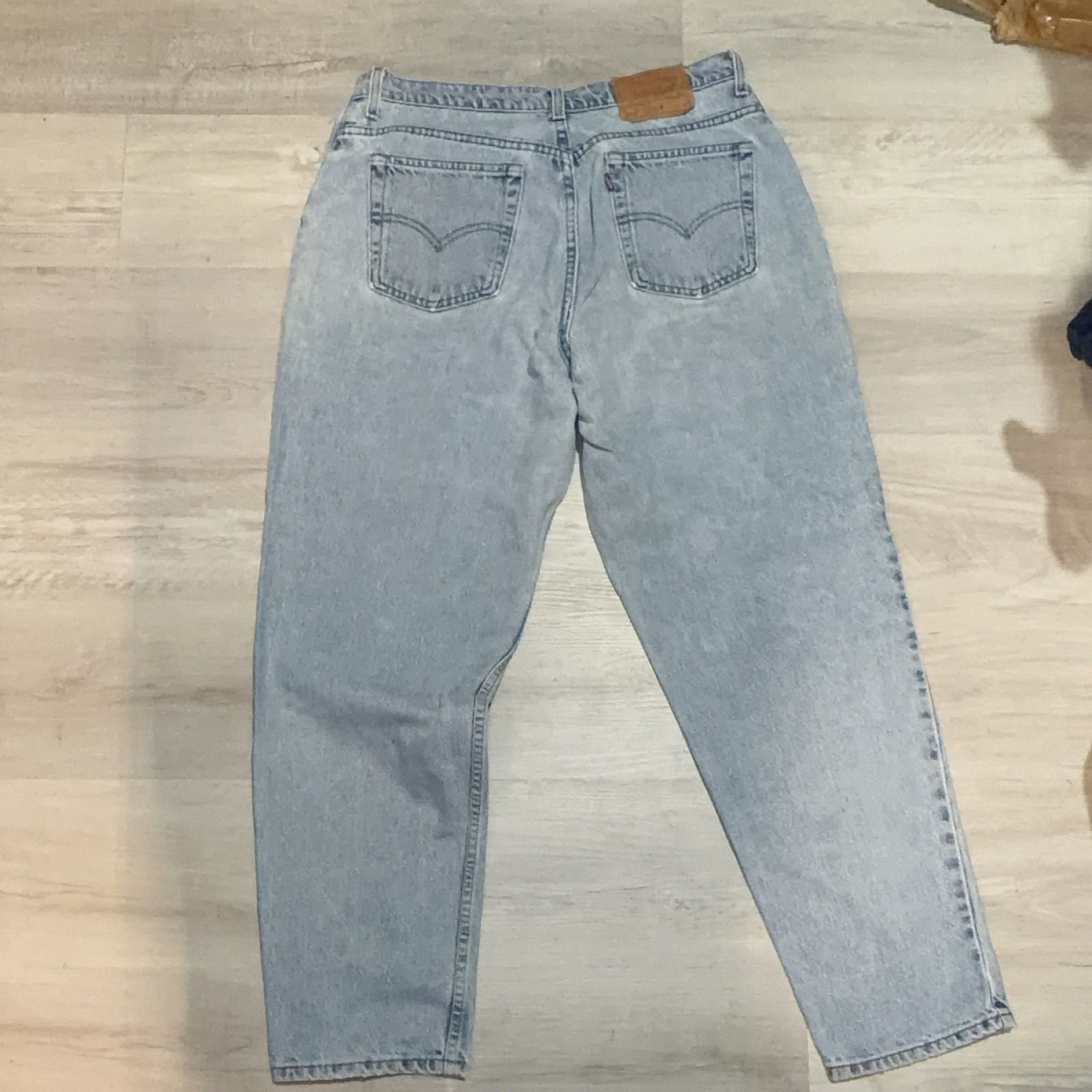 Vintage MADE USA Levi's 550 Jeans Men's M Relaxed Tapered Light Wash Blue Denim 8