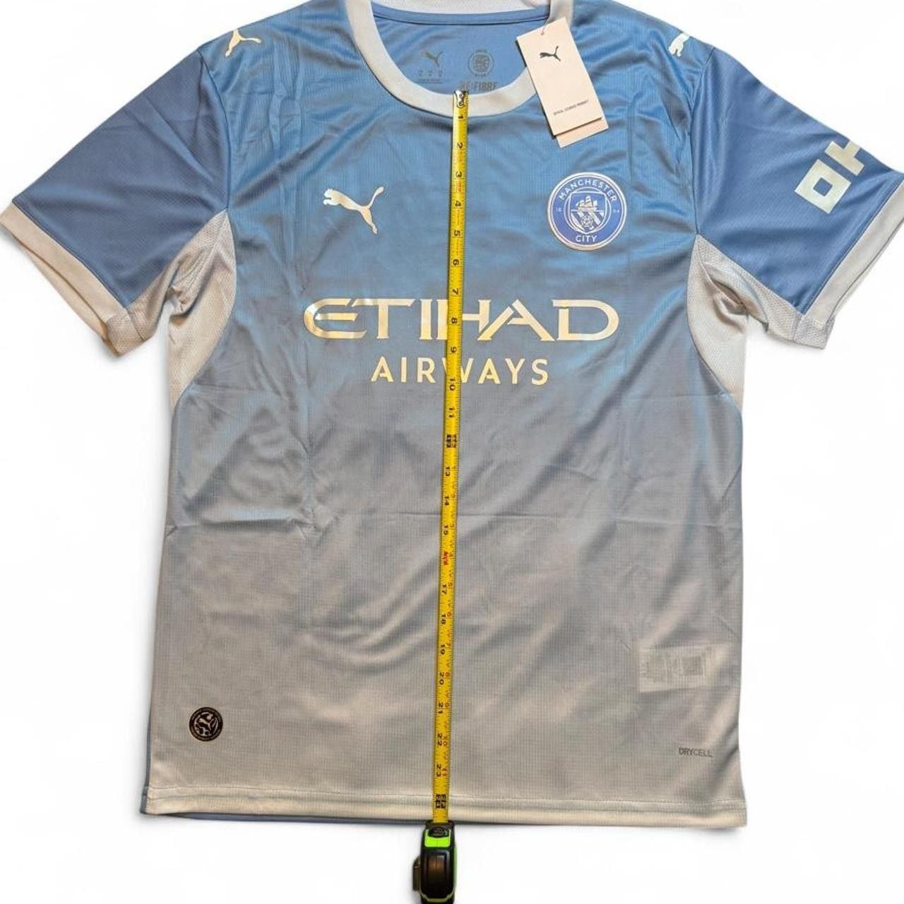 Puma Manchester City 2026/27 home shirt in light blue with white accents number nine Haaland on the back size medium dimensions are in the pictures brand new with tags 3