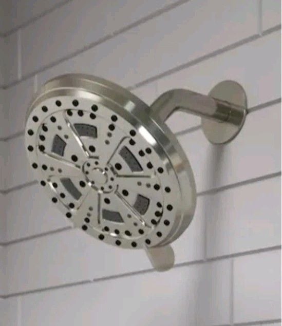 Jacuzzi Therapro J6-10S 6.7" 6-Function Shower Head Satin Nickel High Pressure 9