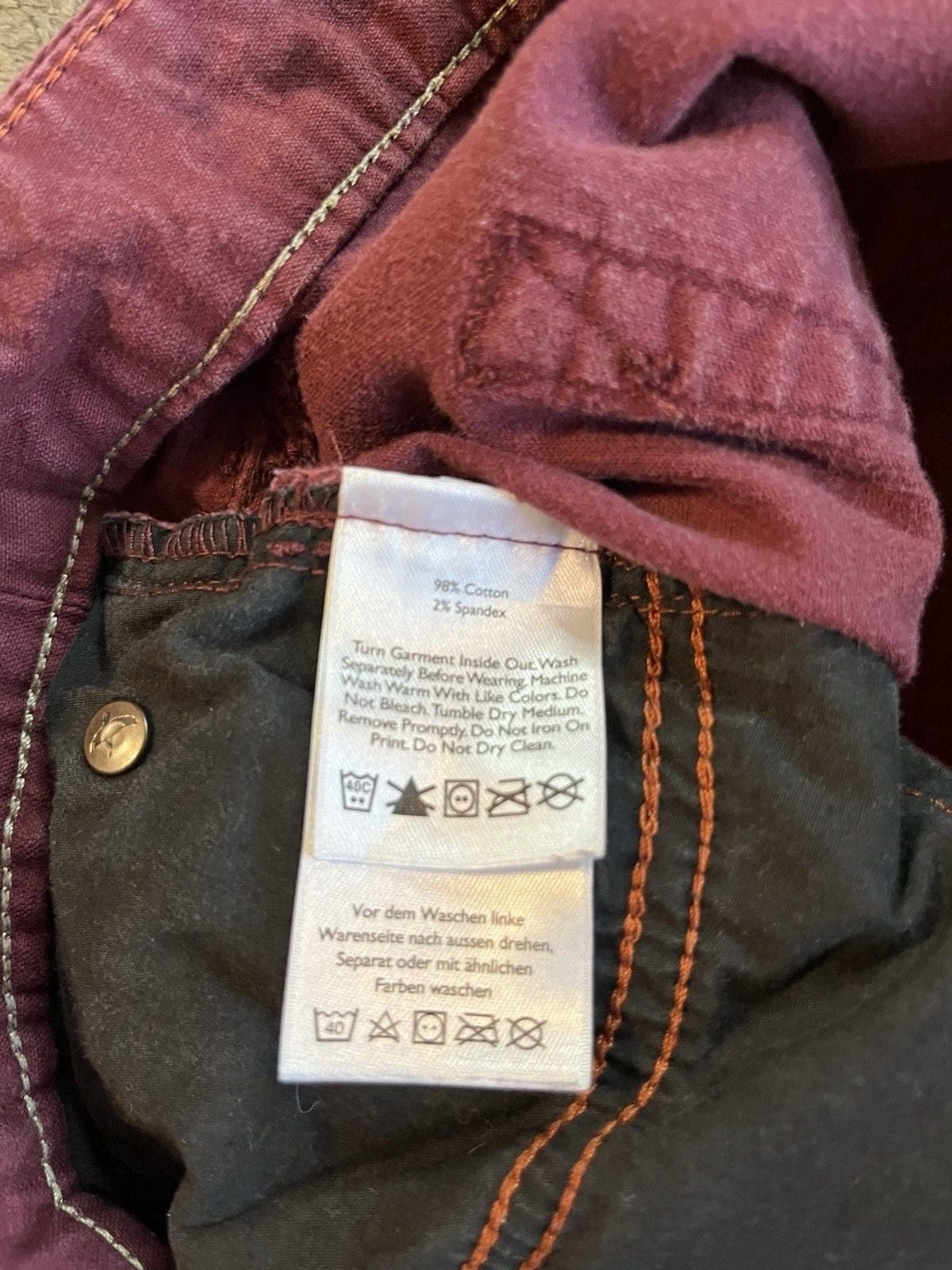 Women’s Eddie Bauer Corduroy Flare Pants Burgundy Size 8 Curvy Bootcut Fall 8