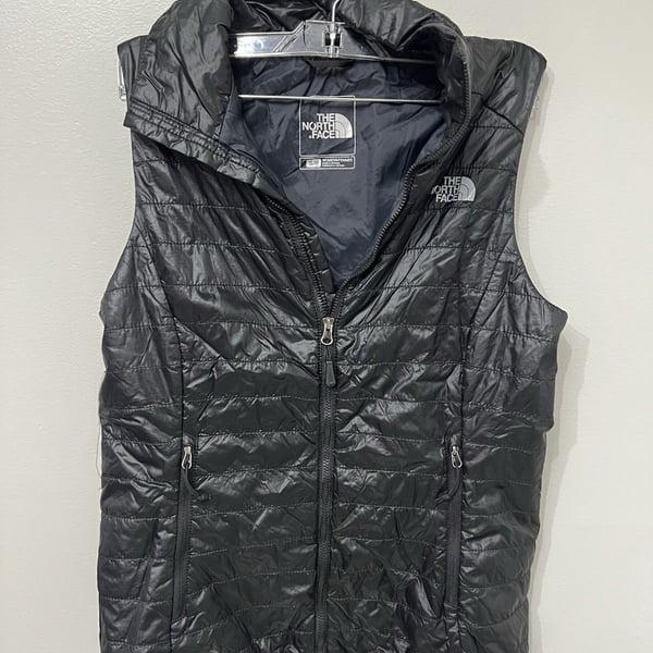 The North Face Womens Thermoball Eco Puffer Vest Black Full Zip Size S