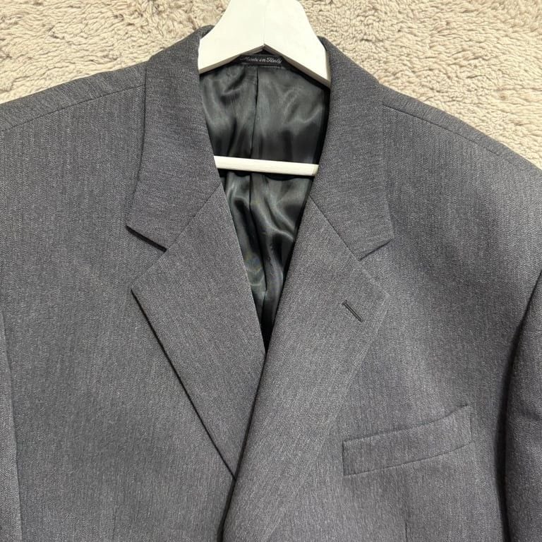 Manzoni Couture Men's Grey Wool Blazer Jacket 44R Italy Career Business 8