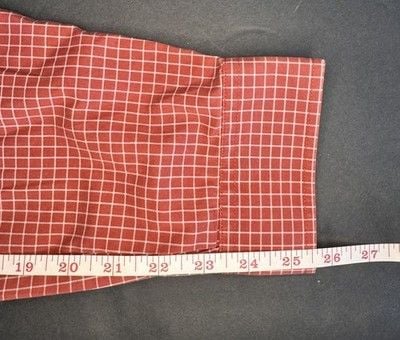LL Bean Men's Traditional Fit Button-Down Plaid Blood Orange 100% Cotton 10