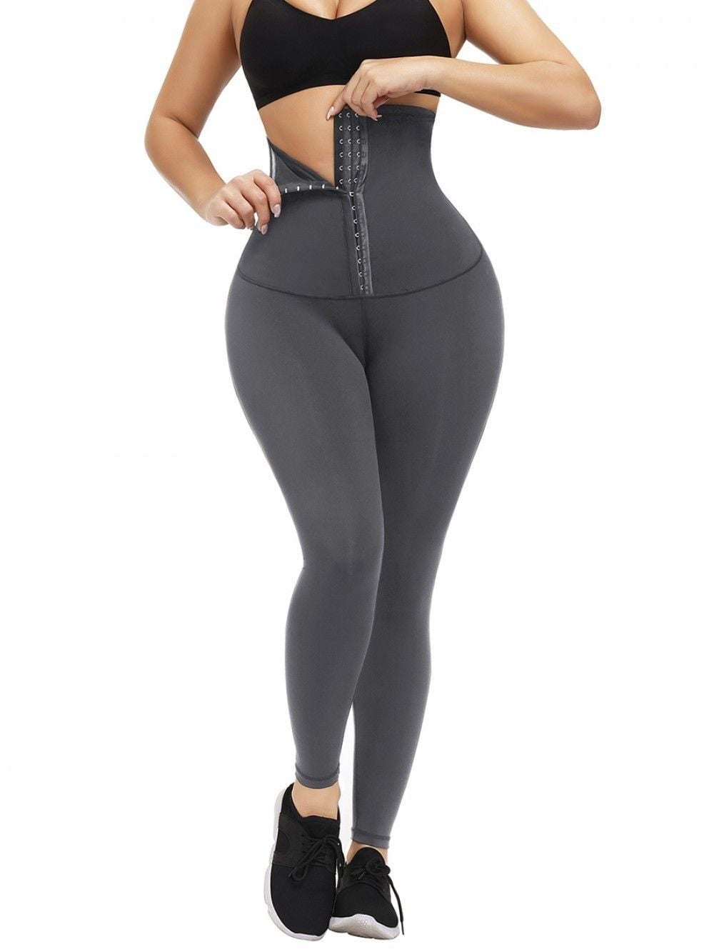 3 Rows Hooks Waist Trainer Leggings Flatten Tummy 3