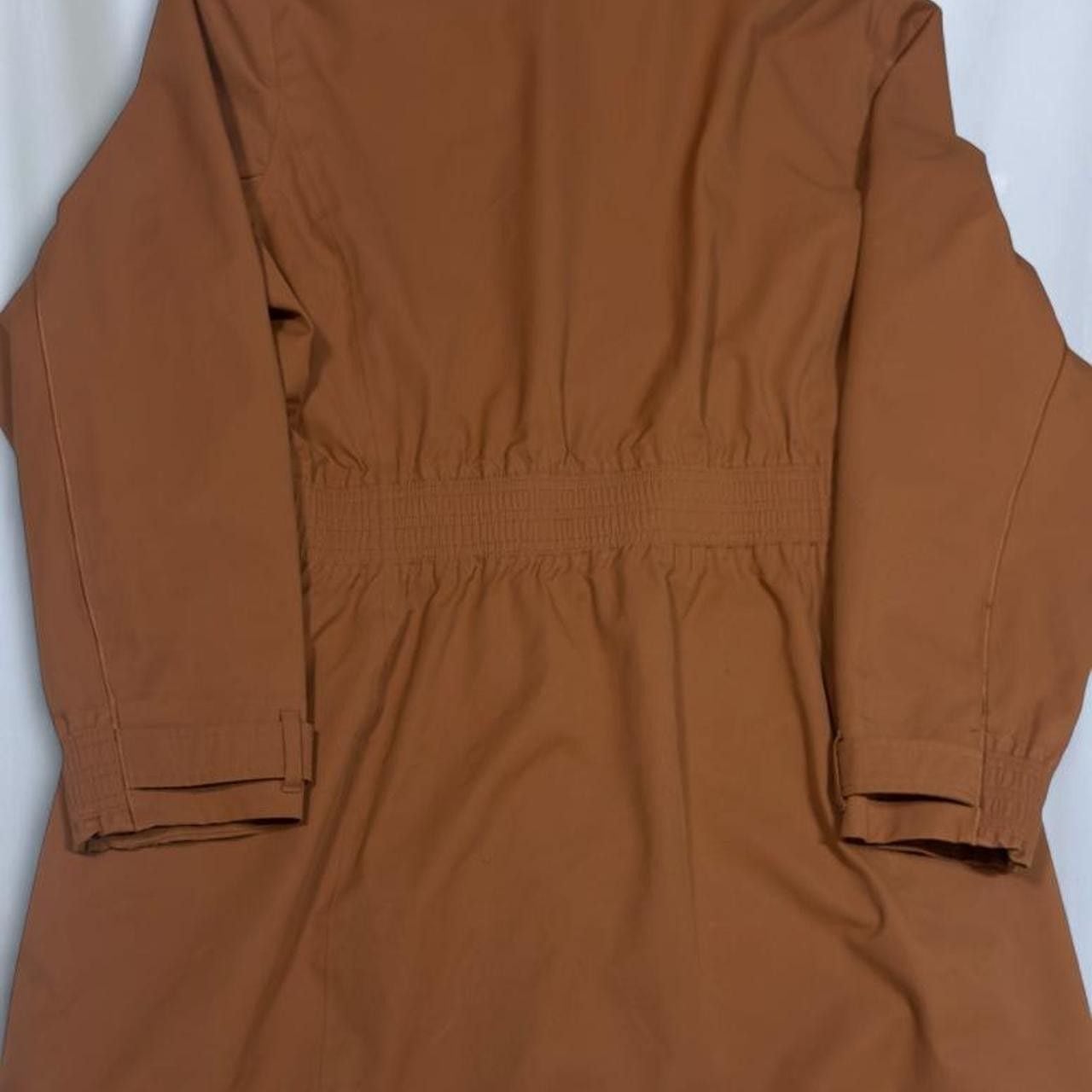 Athleta brown polyester raincoat with hood, size XL #athletic #outdoor 3