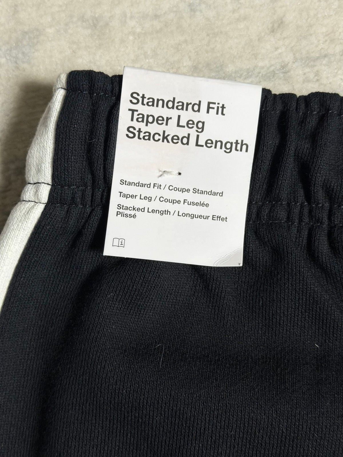 Nike Air Fleece Joggers Mens Medium Black White Cotton Polyester 7