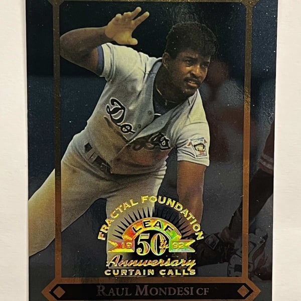 1991 Leaf Trading Card Fractal Foundation Raul Mondesi #151 /3999 Dodgers