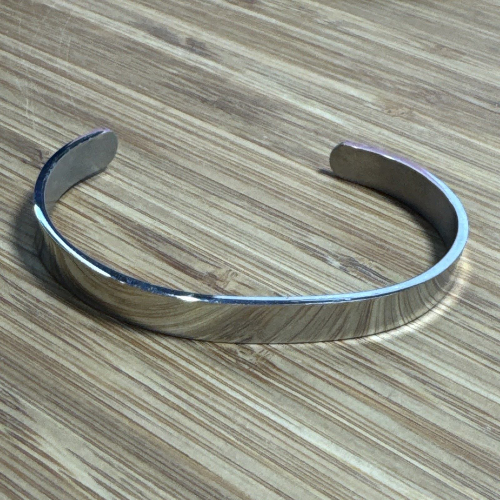 Stainless Steel Inspirational Cuff Bracelet Live Laugh Love Double Heart 3