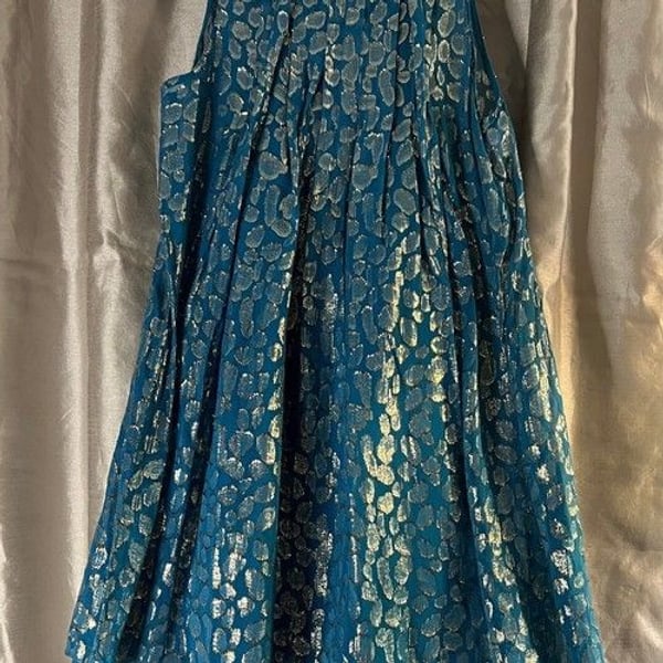 Anthropologie Blue Shimmer Dress
