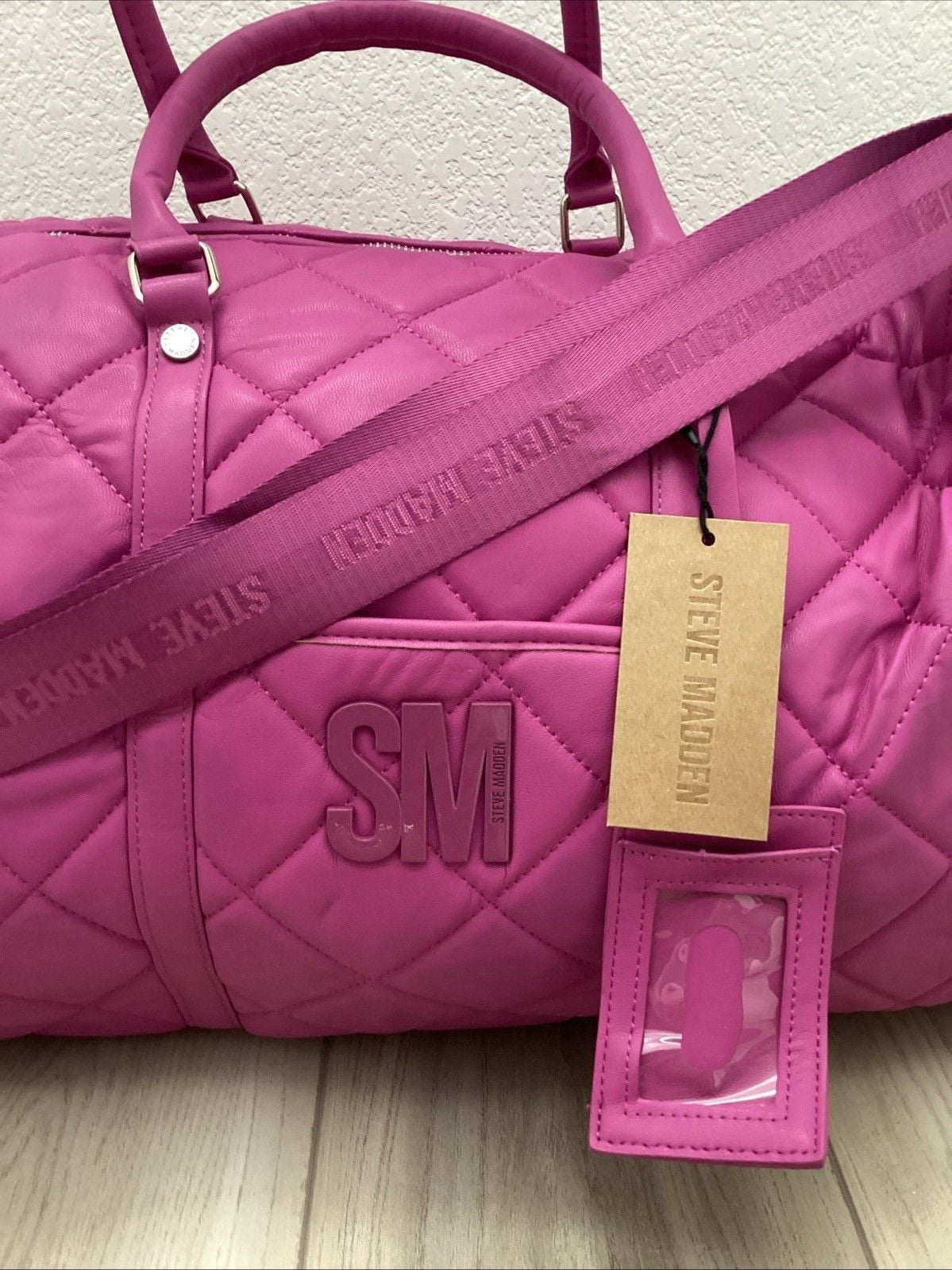 Steve Madden Mulberry BSpeedy Puffy Overnight Bag W Shoulder Strap NWT 3
