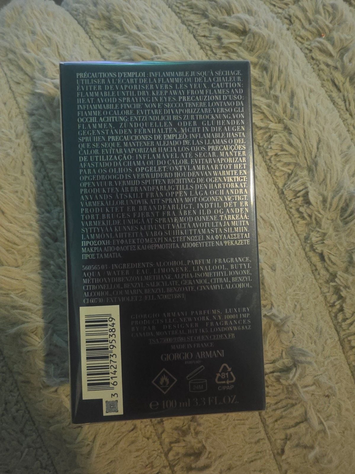 Acqua Di Gio Profondo by Giorgio Armani 3.3/3.4 oz EDP Spray for Men New in Box 2