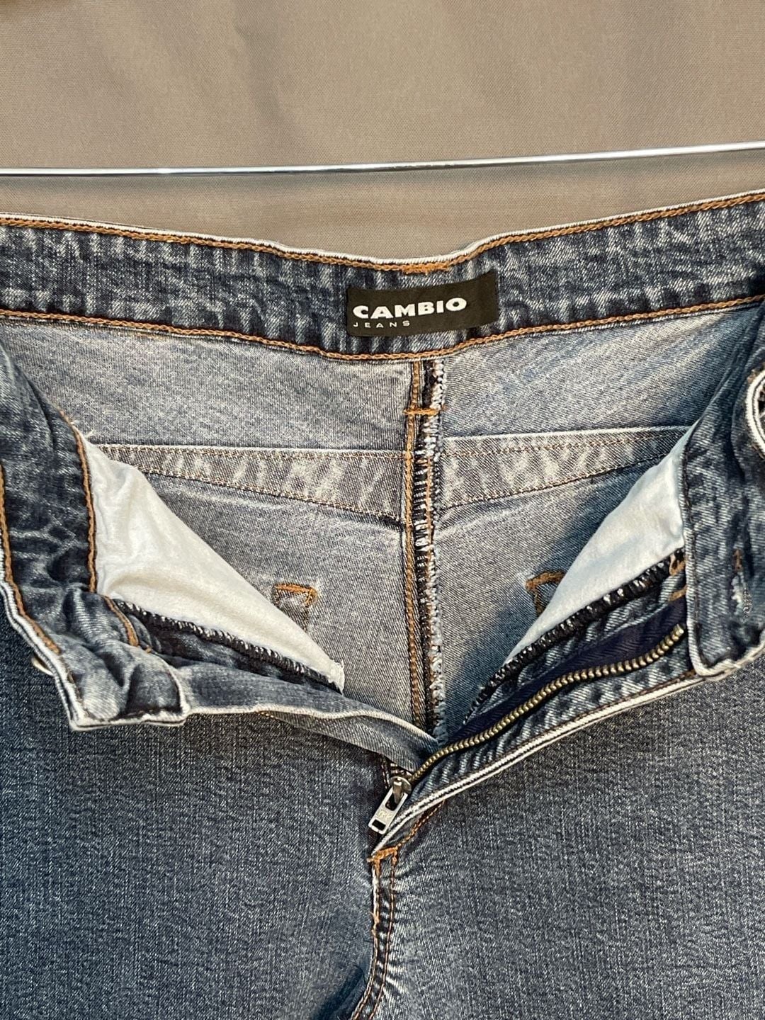 Cambio Straight Leg Jeans Womens Size 16 34 Waist Medium Wash Ankle Crop 4