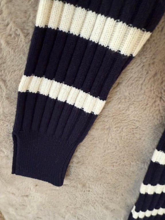 NWT Vineyard Vines Women's Roll Neck Stripe Sweater Dress Size L Merino Wool $248 5