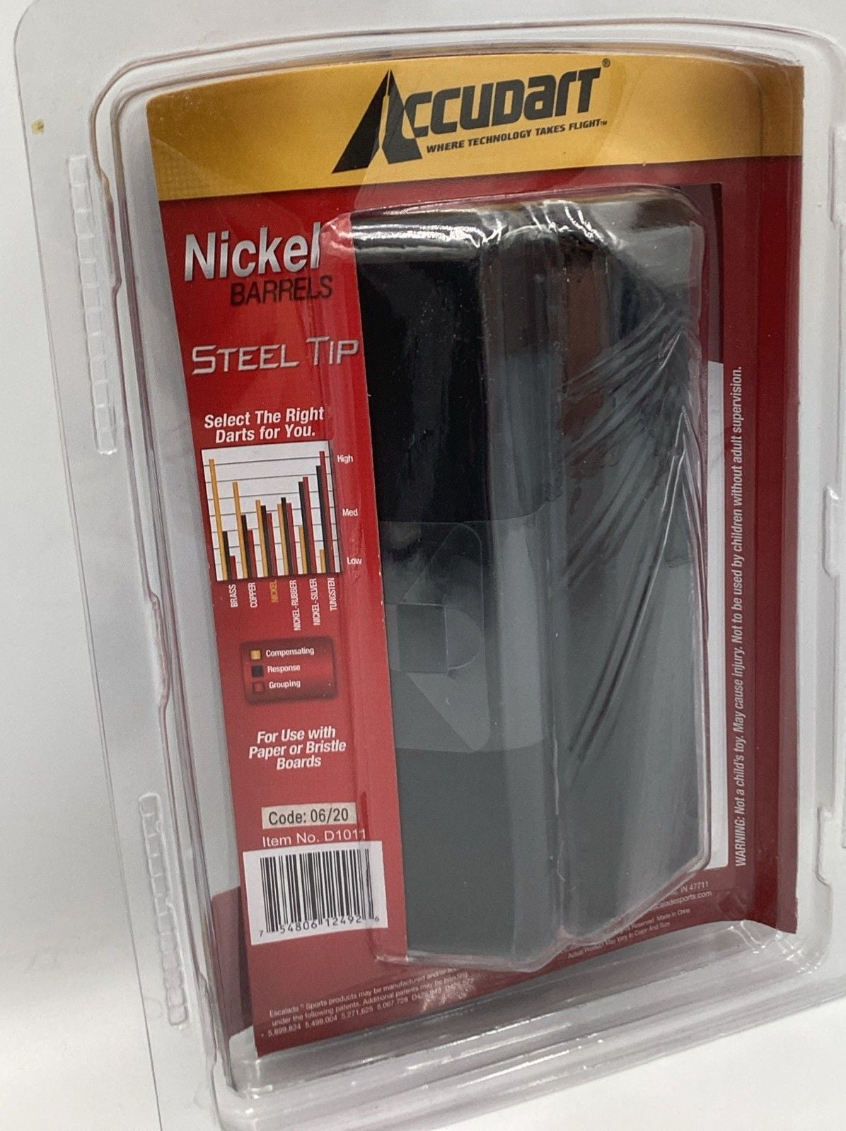 Accudart Double In Set Nickel Barrels With Steel Tips D1011 NEW SEALED 2