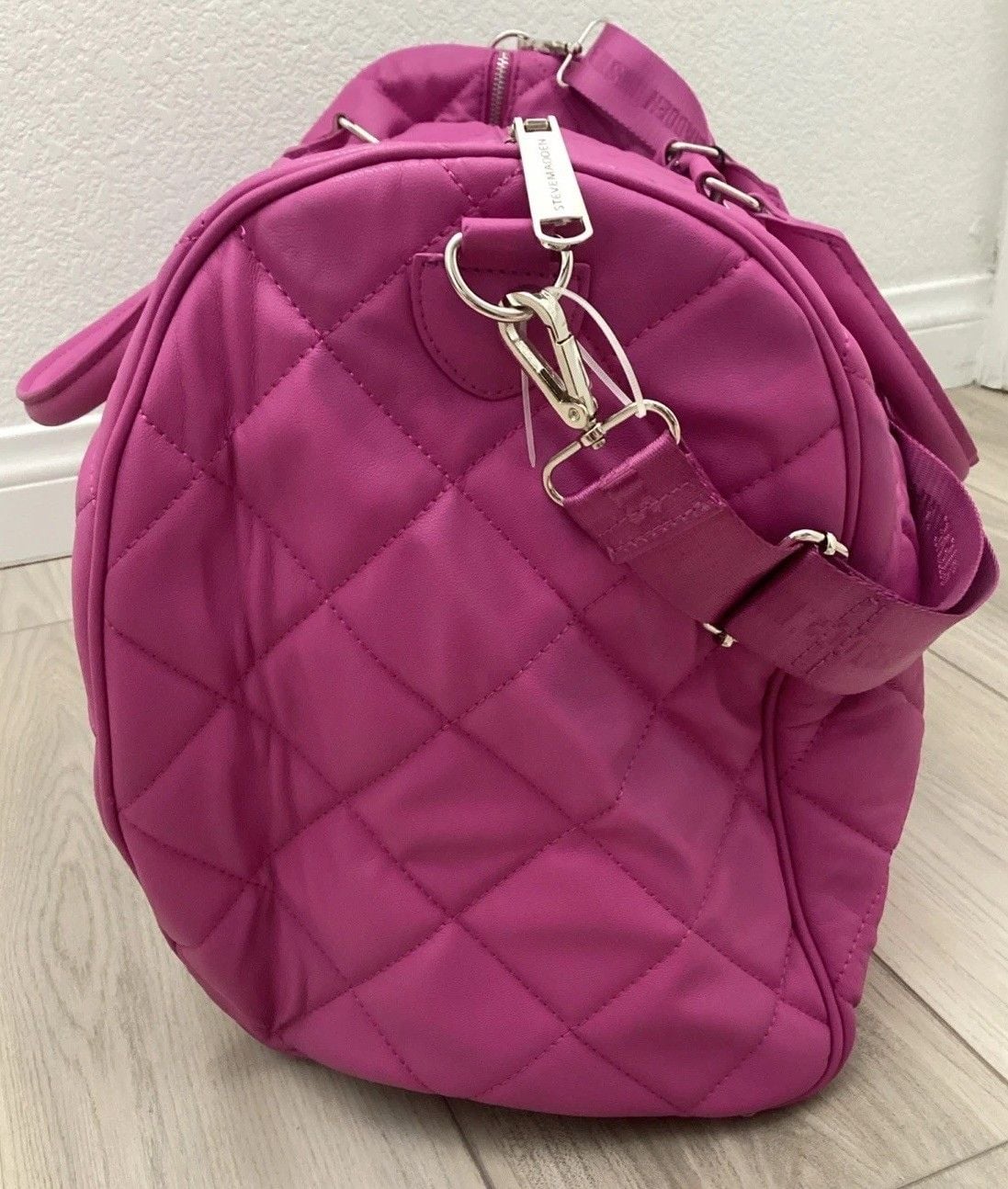 Steve Madden Mulberry BSpeedy Puffy Overnight Bag W Shoulder Strap NWT 9
