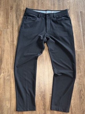 Haggar Men’s Performance Active Travel Golfing Pants Size 33x30 Slim Fit Black 3
