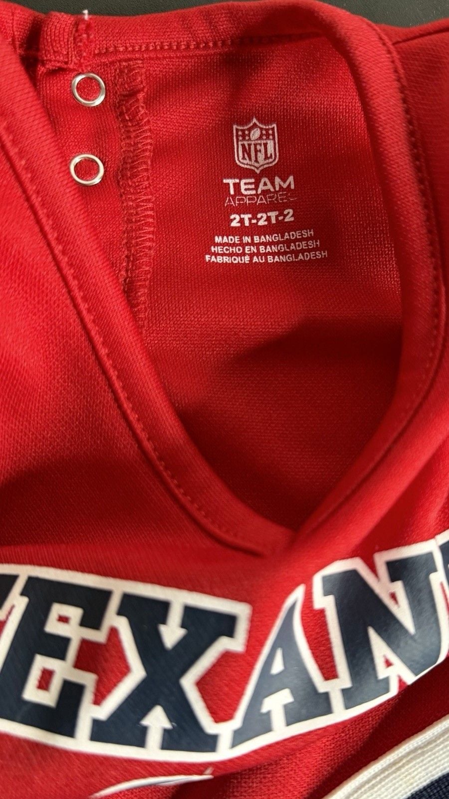 NFL Team Apparel Houston Texans Girls Dress 2T Red Blue White NFL 5