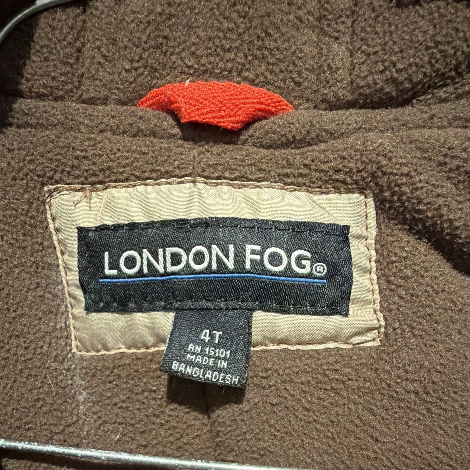 London Fog Unisex Kids 4T Hooded Canvas Jacket Full Zip Pockets Colorblock 3