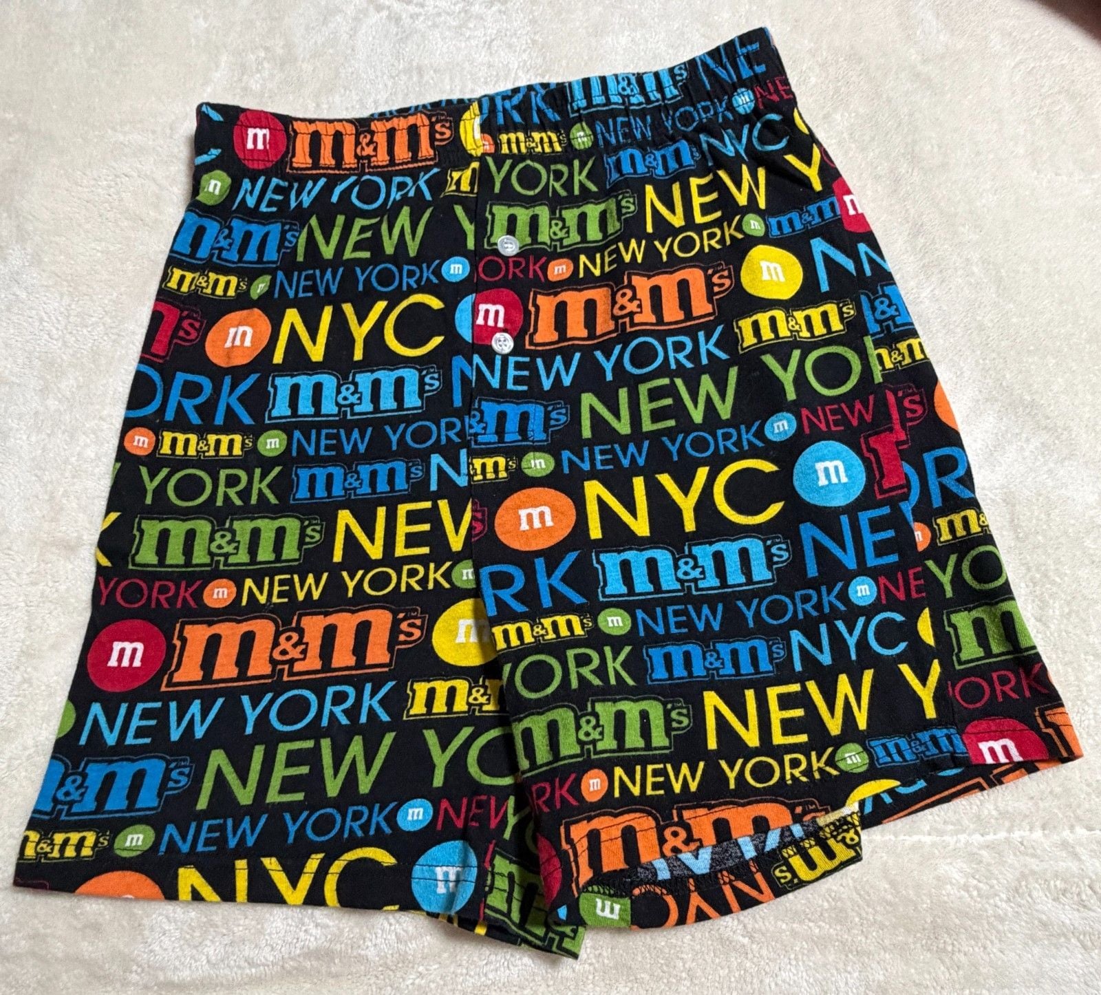 M&M’s NYC New York Shorts Size S Men 100% Cotton Multicolor Logo Lounge Pajama 2