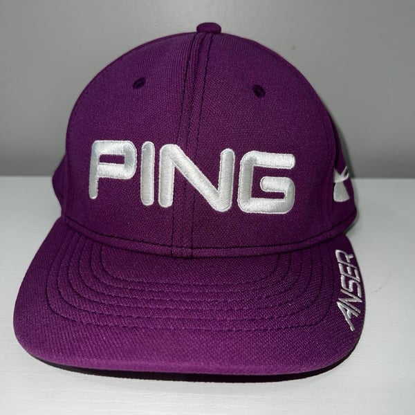 Ping Anser UNDER ARMOUR Ball Cap Golf Hat Men's Size M/L Purple Polyester