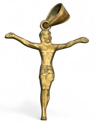 Vintage Solid 14K Gold Christ The Redeemer Style Jesus Pendant 9.5 Grams Estate 9
