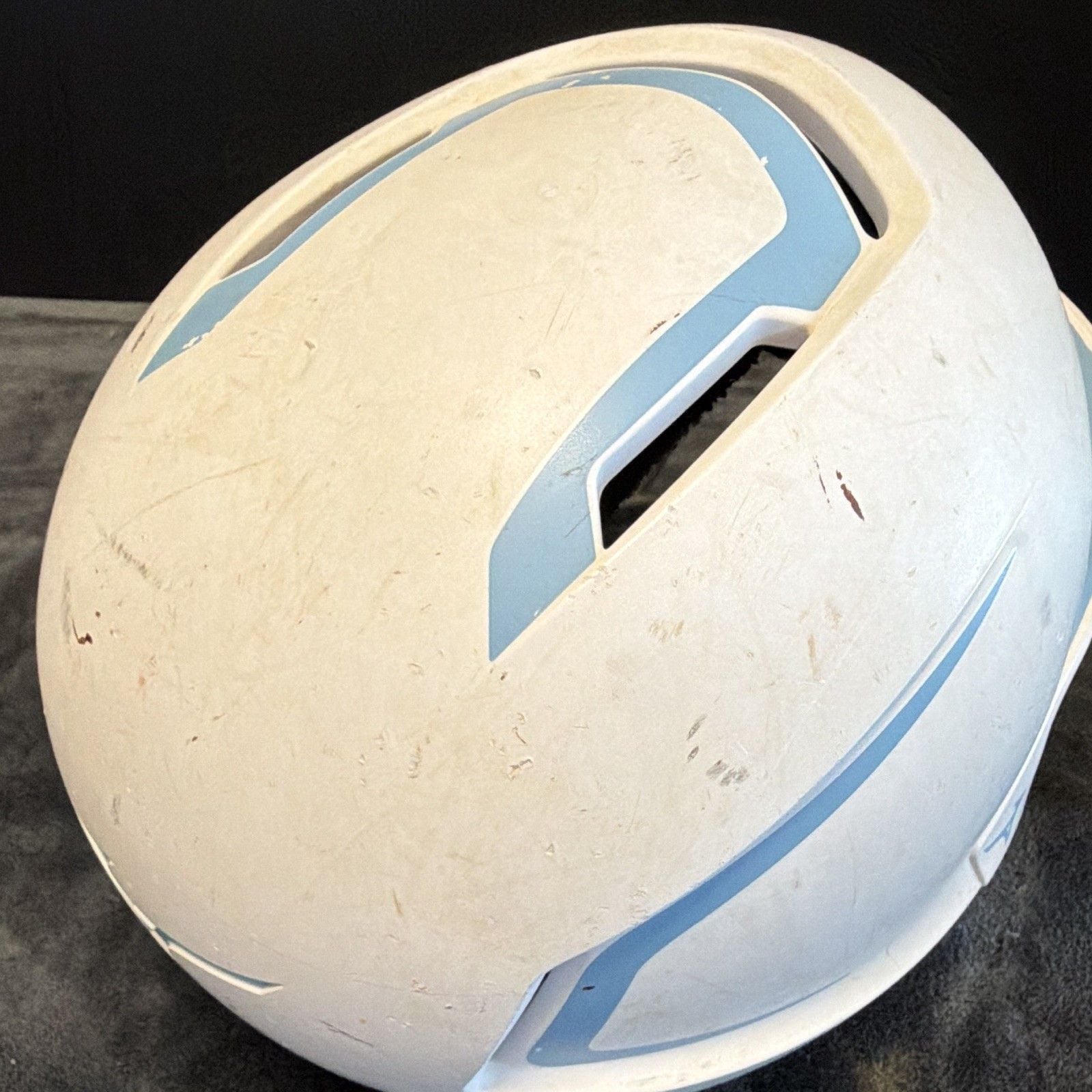 Mizuno MVP Adult G2 Full Face Batting Helmet w Face Guard6 3/4-7 3/8, Wht/Lt Blu 6