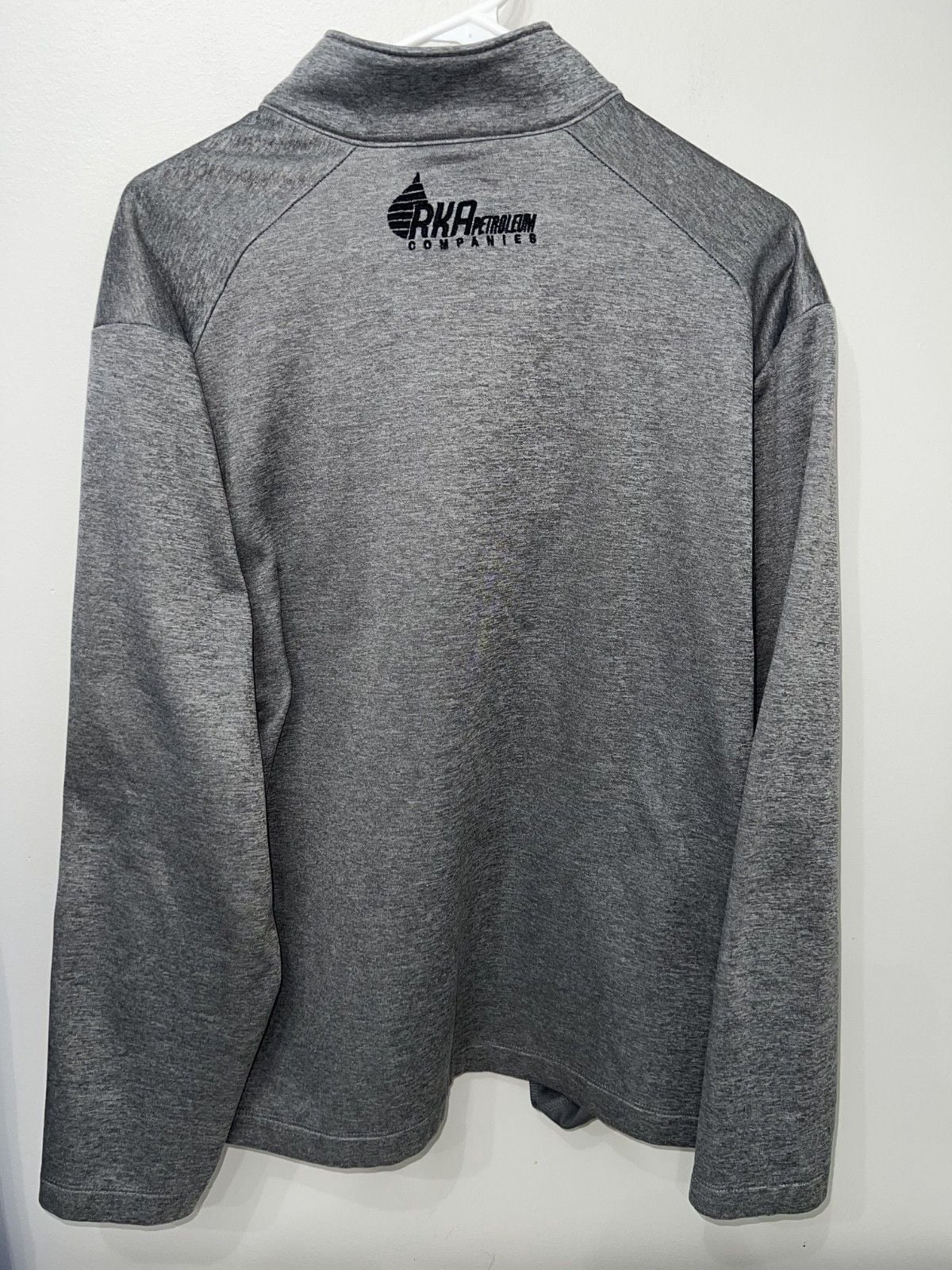 Callaway Pullover Men L Grey  1/4 Zip Long Sleeve Fleece Golf Pocket Logo 7