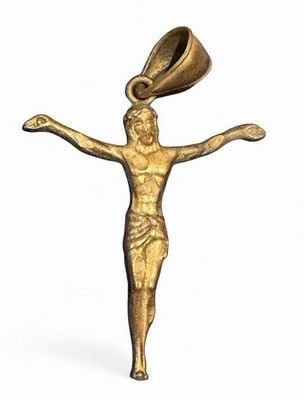 Vintage Solid 14K Gold Christ The Redeemer Style Jesus Pendant 9.5 Grams Estate 4