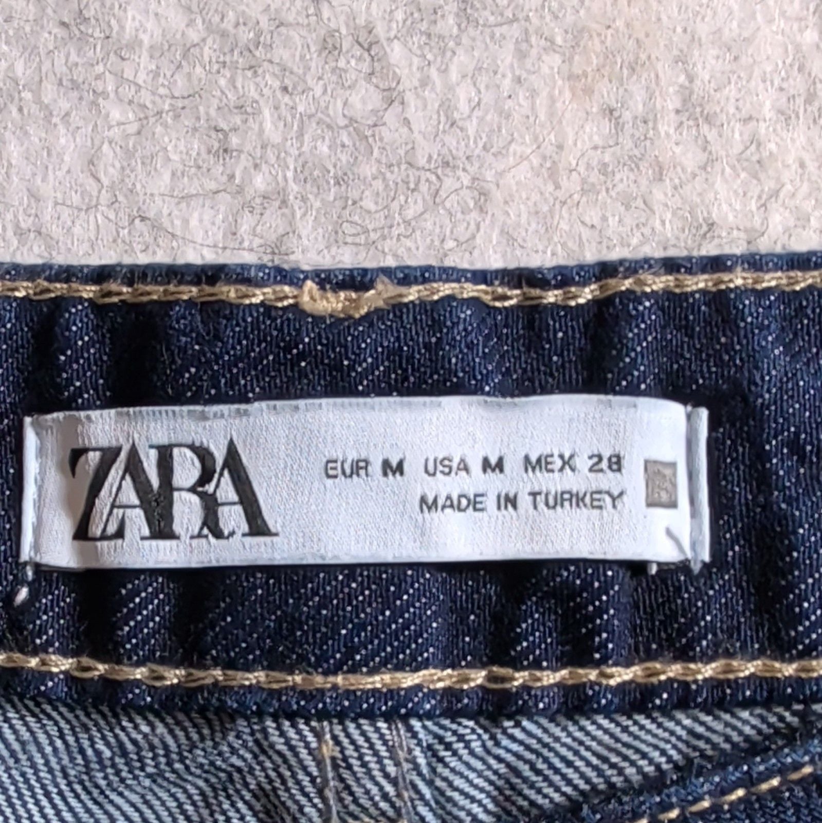 Zara Denim Two Piece Set Crop Shirt Small Wrap Skort Medium Z1975 Co Ord Blue 15
