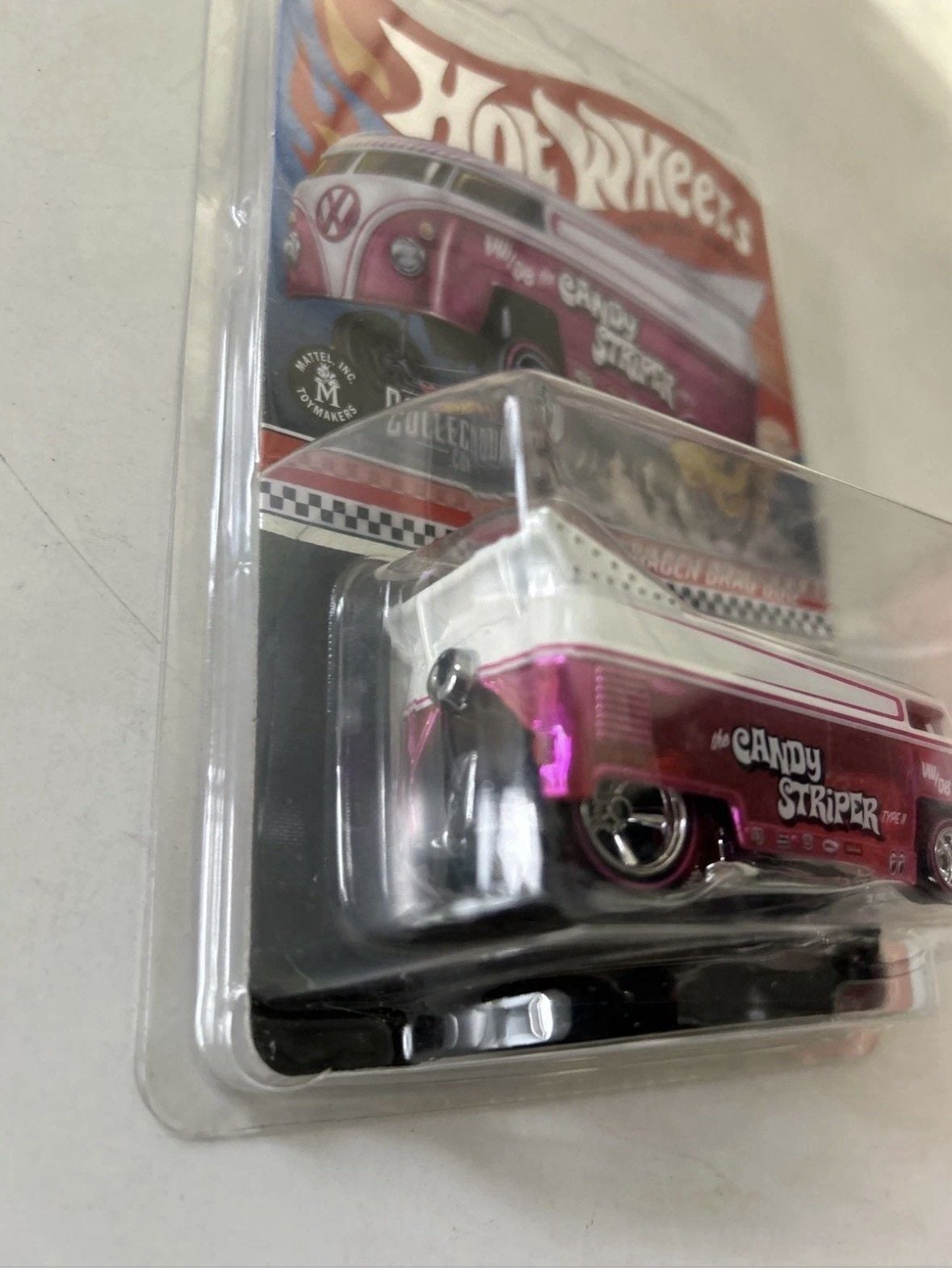 Pink logo! Hot Wheels RLC 2020 Volkswagen Drag Bus Candy Striper #5480/20000 NIP 5