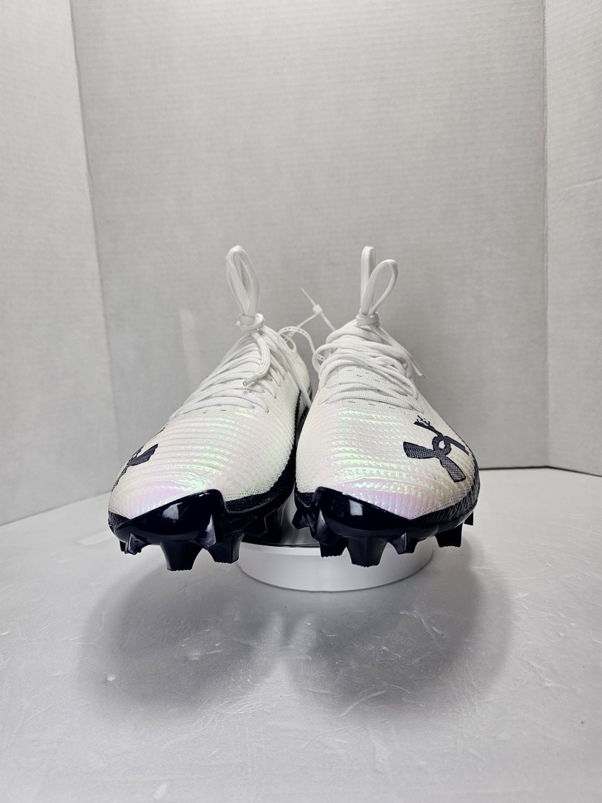 Under Armour Blur Pro Football Cleats Men 13 White Navy 3028220-103 7