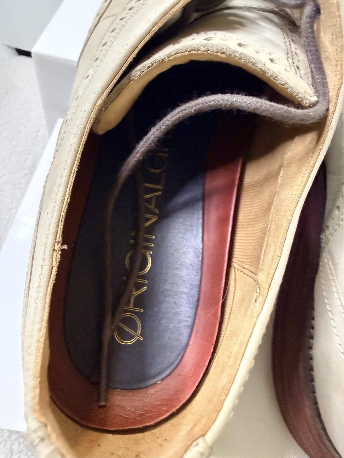 Cole Haan Grand.Os Tan Nubuck Men’s Wingtip Oxford Dress Shoes 10