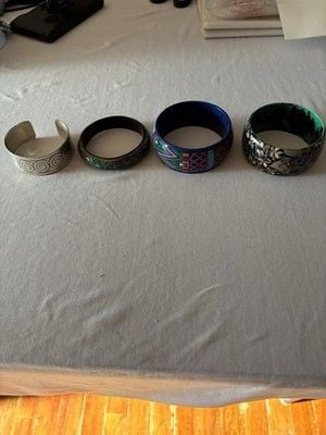 Bangle Bracelets (3) And 1 Cuff Bracelet 1