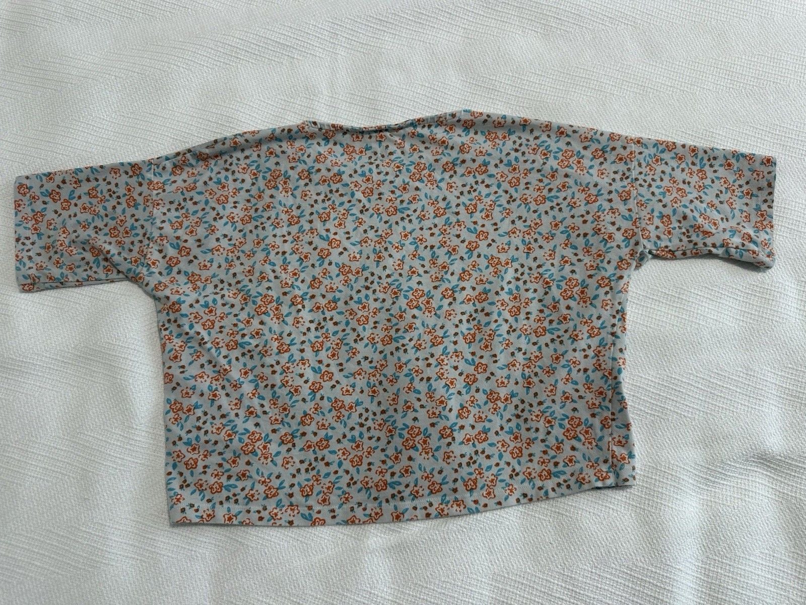Alice + Ames Girls Size 8 Flower Print Shirt Babydoll Peplum Top 9
