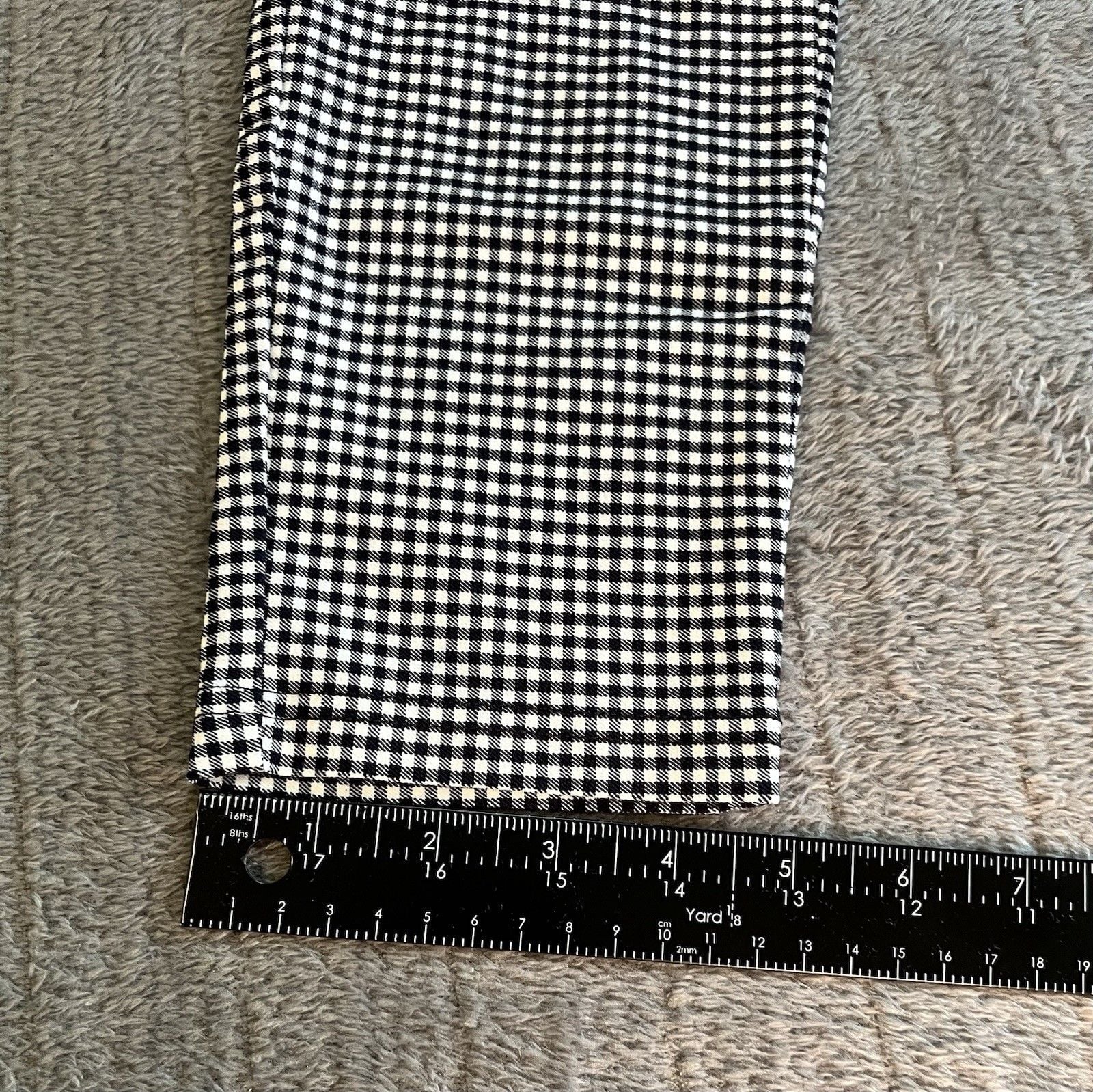 Womens Tommy Hilfiger Black & White Gingham High-Waisted Pixie Ankle Pants Sz 8 11