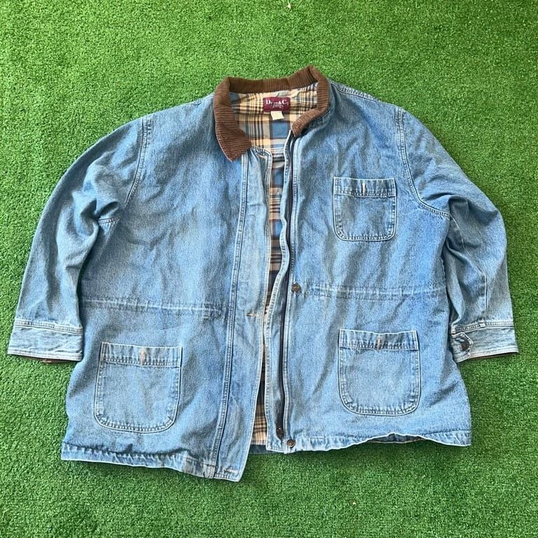 Denim & Co. Men's Relaxed Fit lined Denim Jean Jacket size XXXL(fits smaller length wise) 2