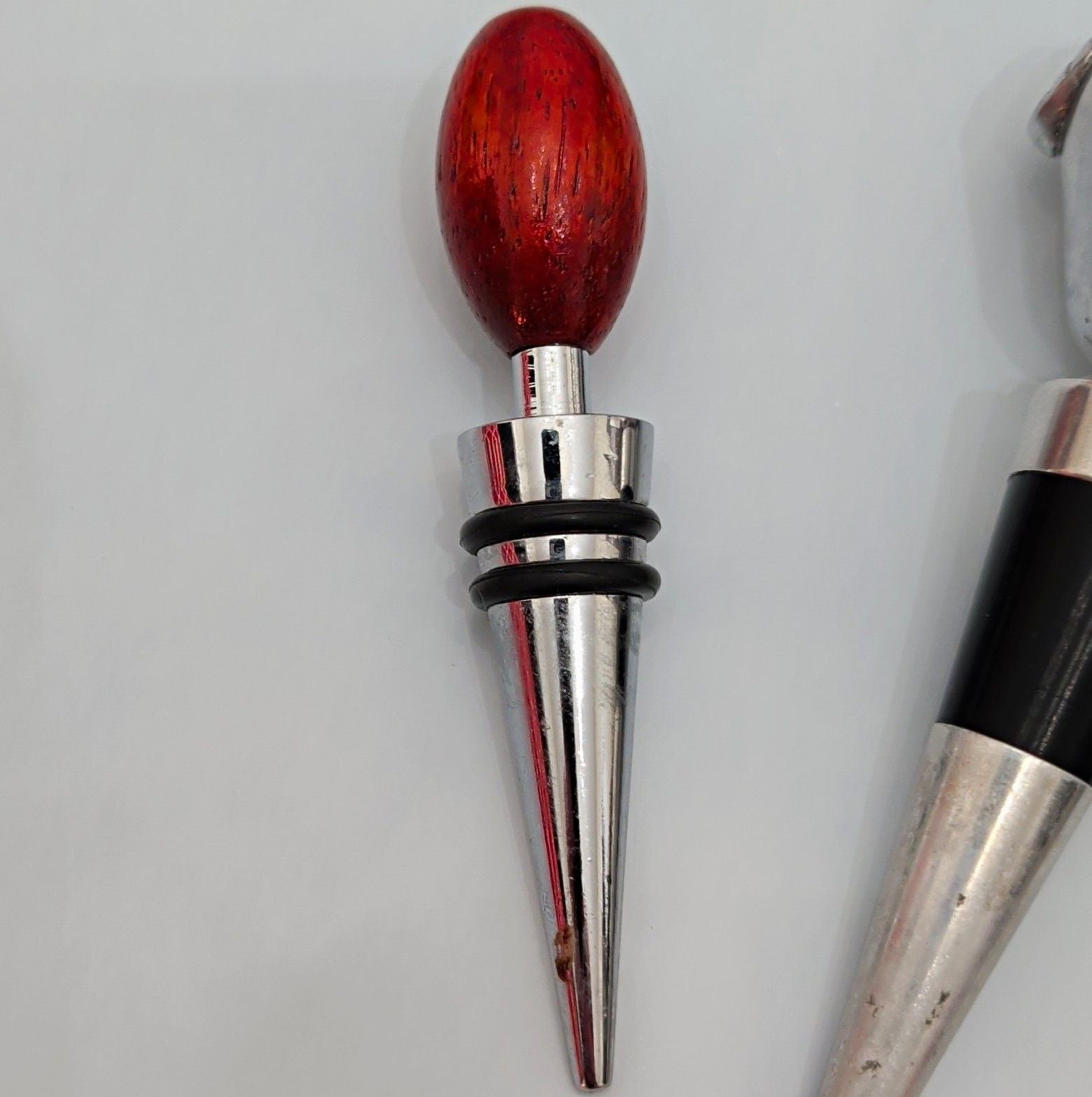 4pcDecorative Beverage Bottle Stopper Set Equestrian Stag Metal Wood Gift 2