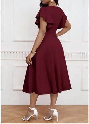 Dokotoo Women's V Neck Elegant Party Dress/SIZE XL 5
