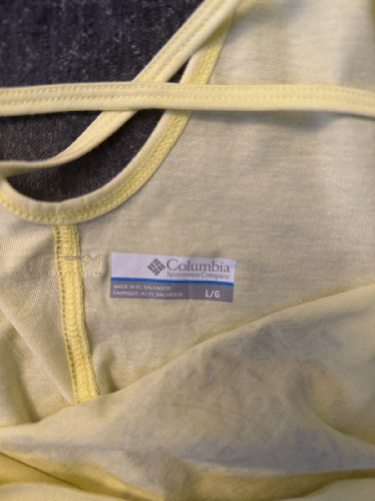 Columbia Women’s Strappy Back Scoop Neck Graphic Tank Top Yellow Size L 7