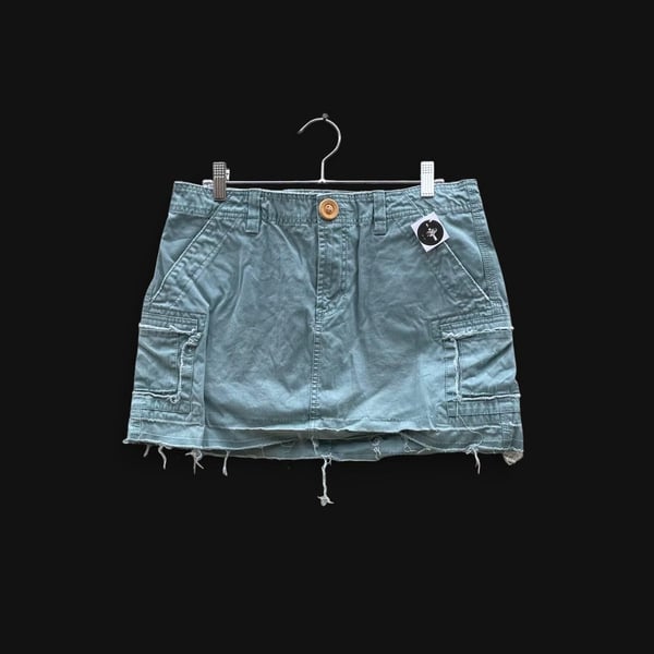 Old Navy heathered green cargo mini skirt 