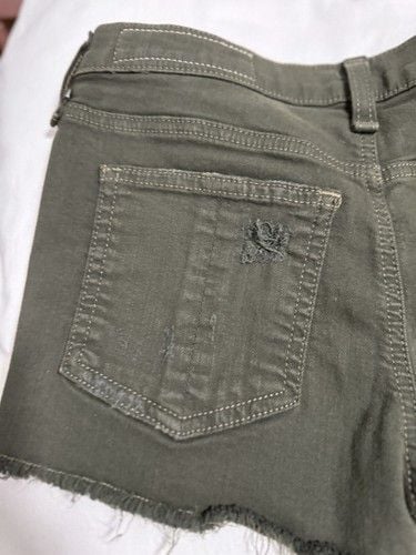 Rag & Bone for Intermix 24 Stretch denim low rise shorts 2 in inseam Army Green 5