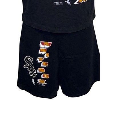 Bull Frog Chicago White Sox Set Mens XS/S Vintage 1995 MLB T-Shirt Shorts Black 5