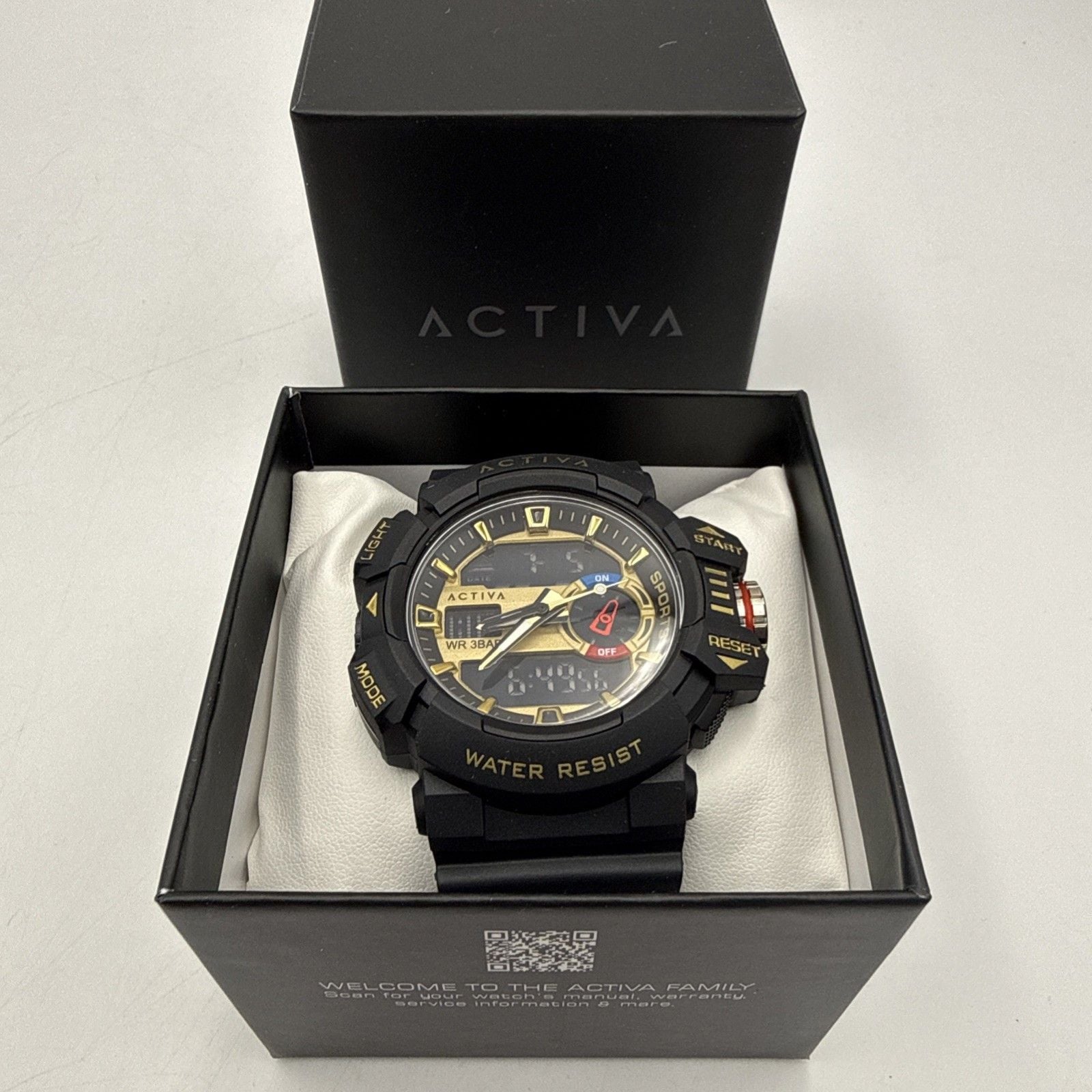 Activa Vord X Digital Men’s Watch Black 49mm ACW8043-002 New In Box 2