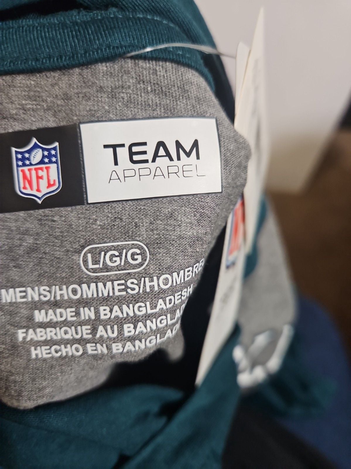 Philadelphia Eagles Raglan Hoodie L NEW 4